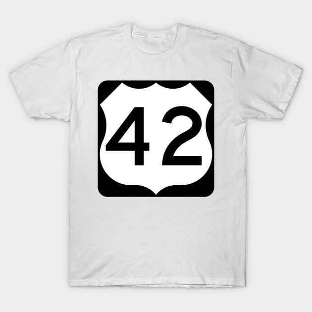 U.S. Route 42 (United States Numbered Highways) T-Shirt by Ziggy's